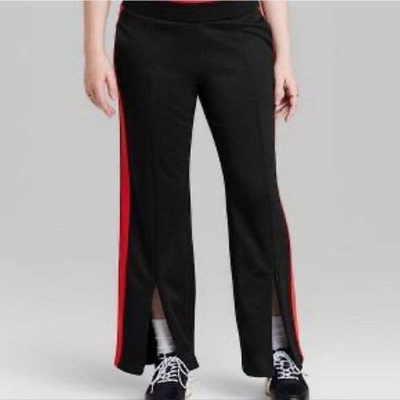 wild fable Pants - Wild FableWomen's High-Rise Track Pants Side Pocket  Red Black White NWT…